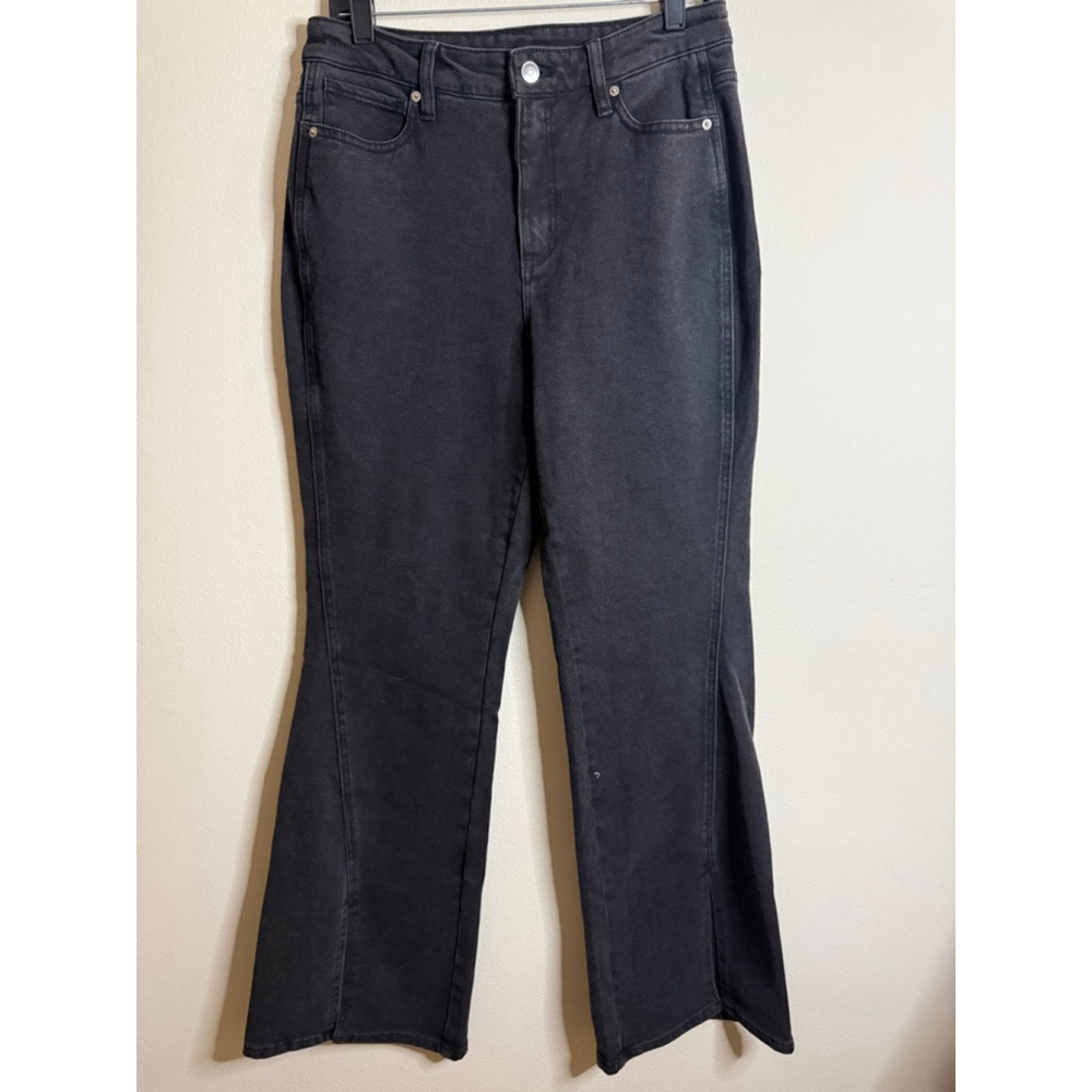 Women's bar III Black Flare & Wide Leg Jeans with Slits Size 12 - Picture 2 of 7